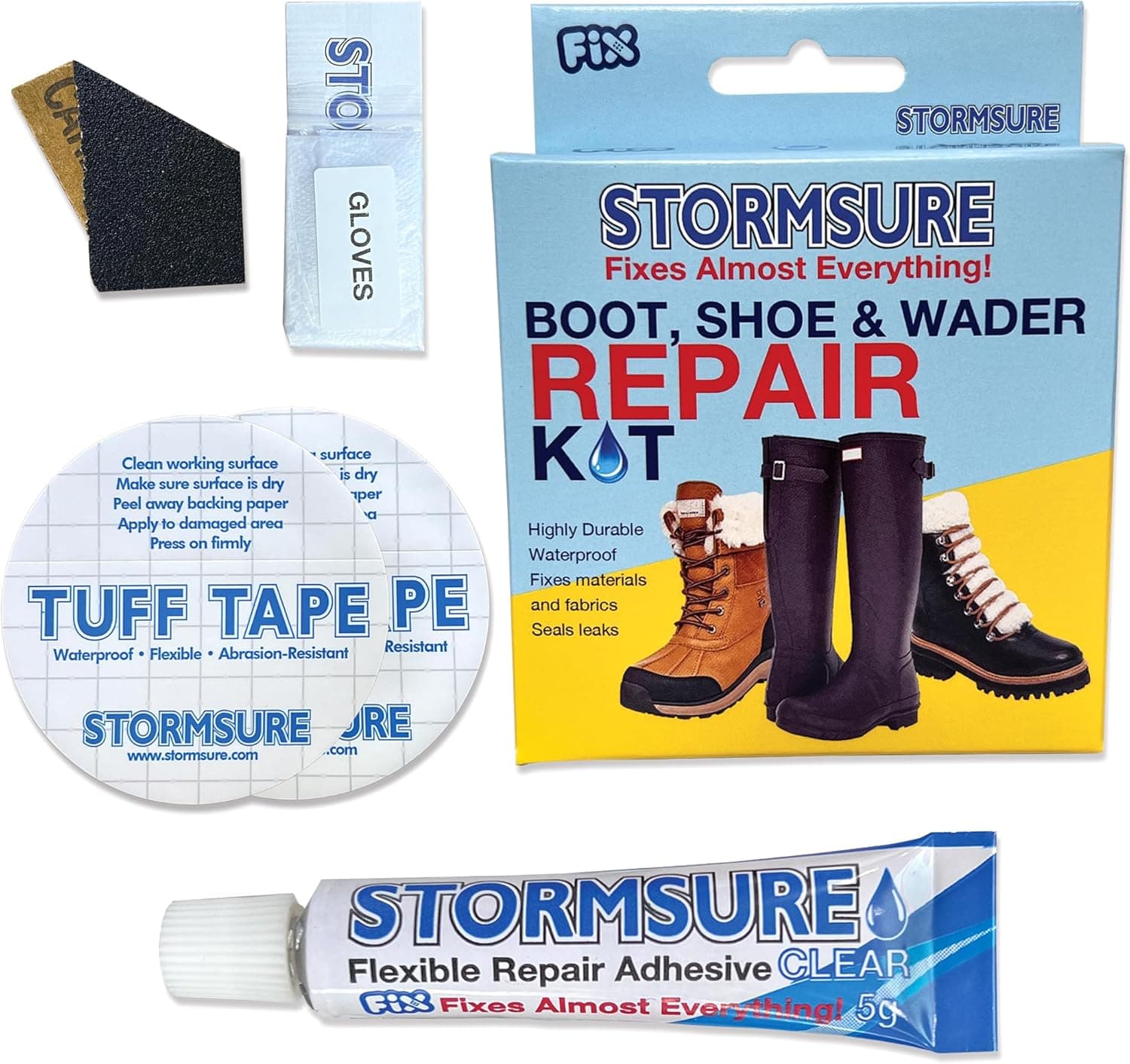 Stormsure Wader Repair Kit - Advanced Waterproof Adhesive for Quick and Durable Fixes