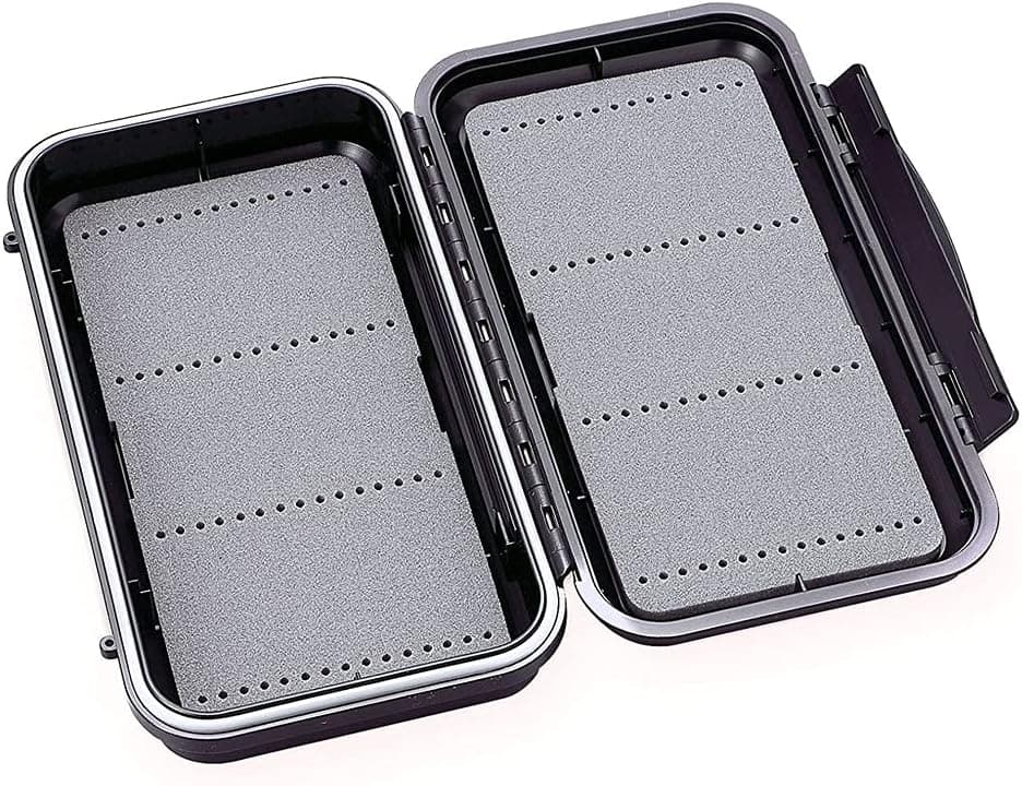 C&F Design Micro Slit Foam Waterproof Large Fly Fishing Box CF3500, Black