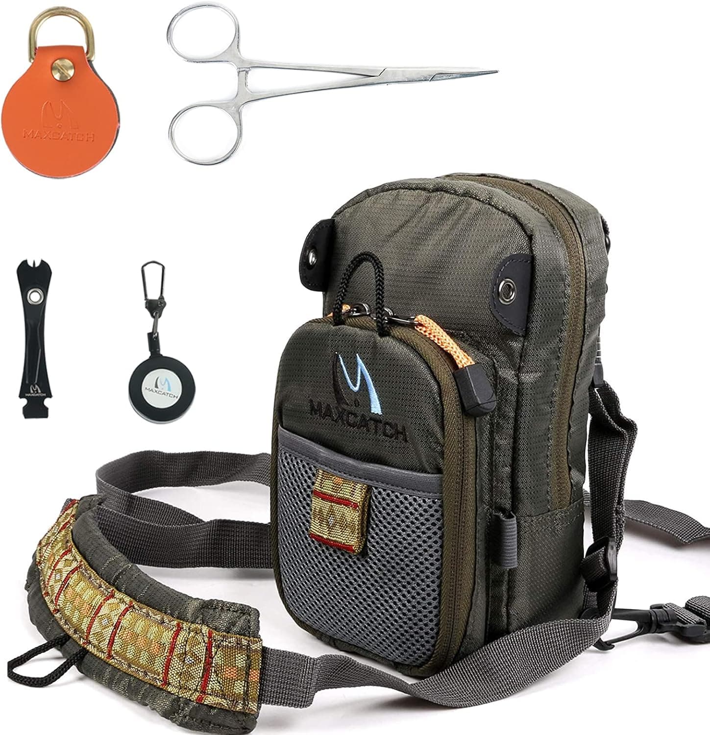 M MAXIMUMCATCH Maxcatch Fly Fishing Chest Bag Lightweight Chest Pack with Accessories