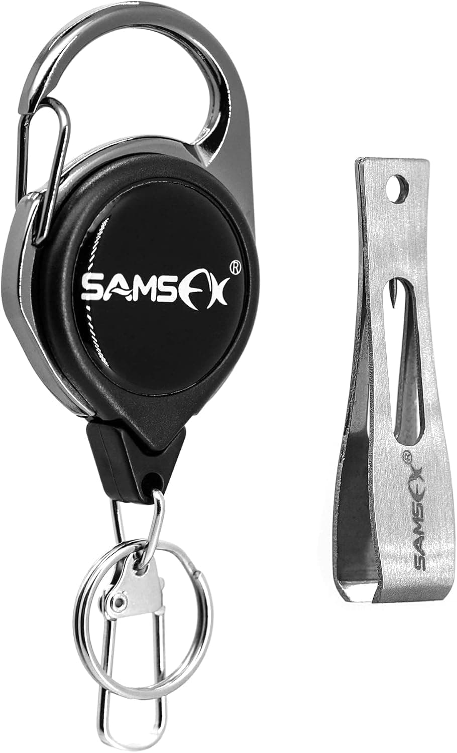 SAMSFX Fishing Nipper and Retractor Combo with Stainless Steel Blades