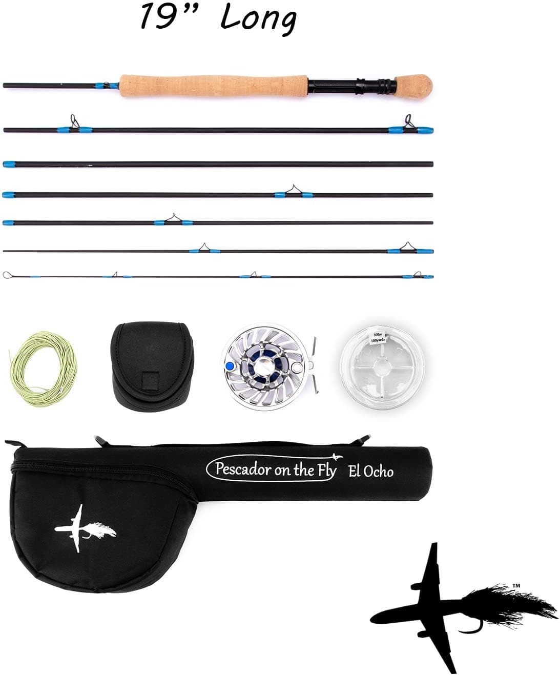 Flyathlon Packable Fly Fishing Rod and Reel Combo Travel Fly Rod Outfit