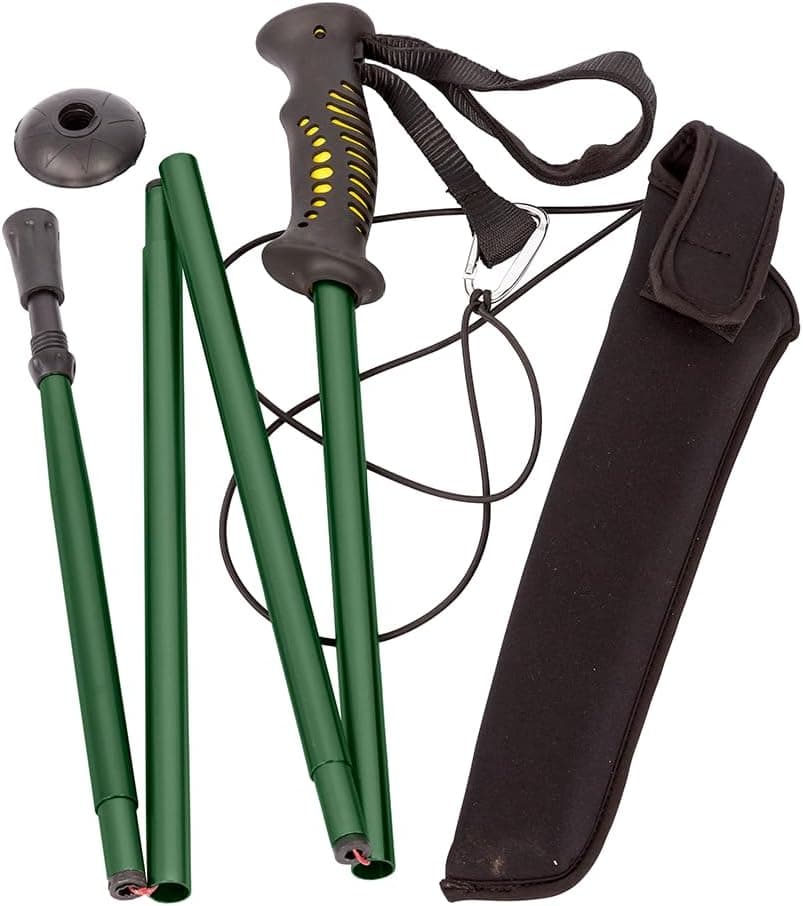 Snowbee Prestige Folding Wading Staff - Collapsible Aluminium Wading Stick with Storage Pouch