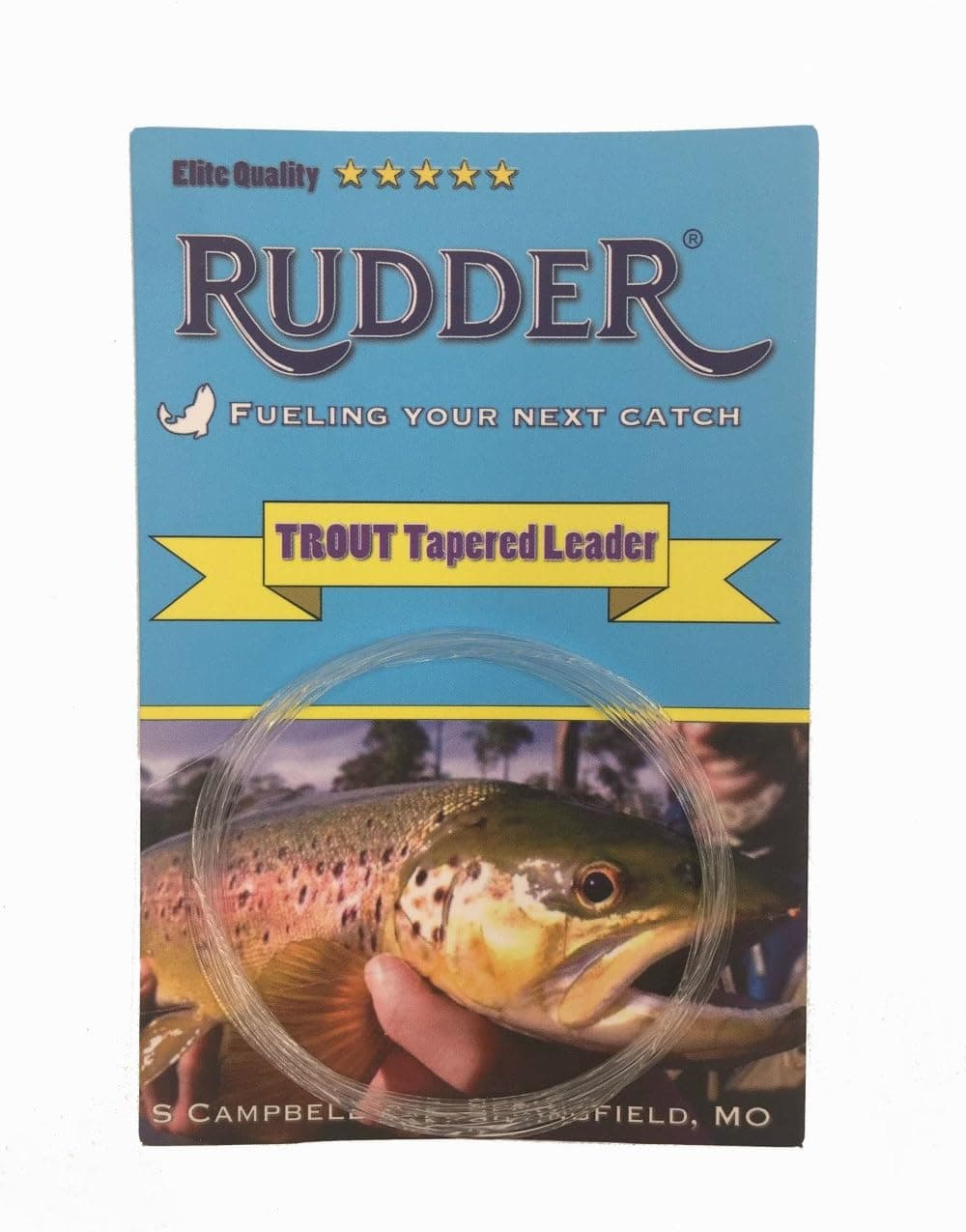 Rudder 9 FT Fly Fishing Trout Tapered Leader 5 Pack 0X-7X