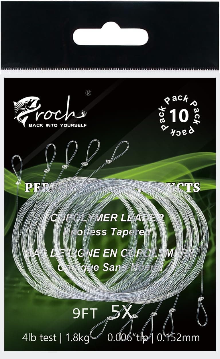 Croch Fishing Tapered Leader with Loop 9ft