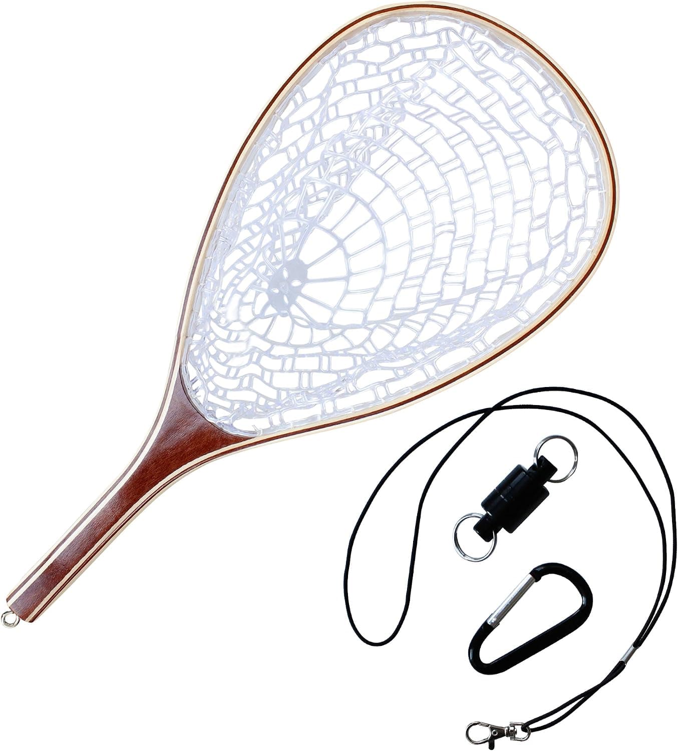 NetAngler Fly Fishing Net, Fish Landing Net with Soft Rubber Mesh, Trout Catch and Release Net