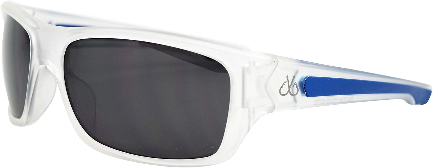 Filthy Anglers Mystic Polarized Sports Fishing Sunglasses Clear Frame Black Lenses