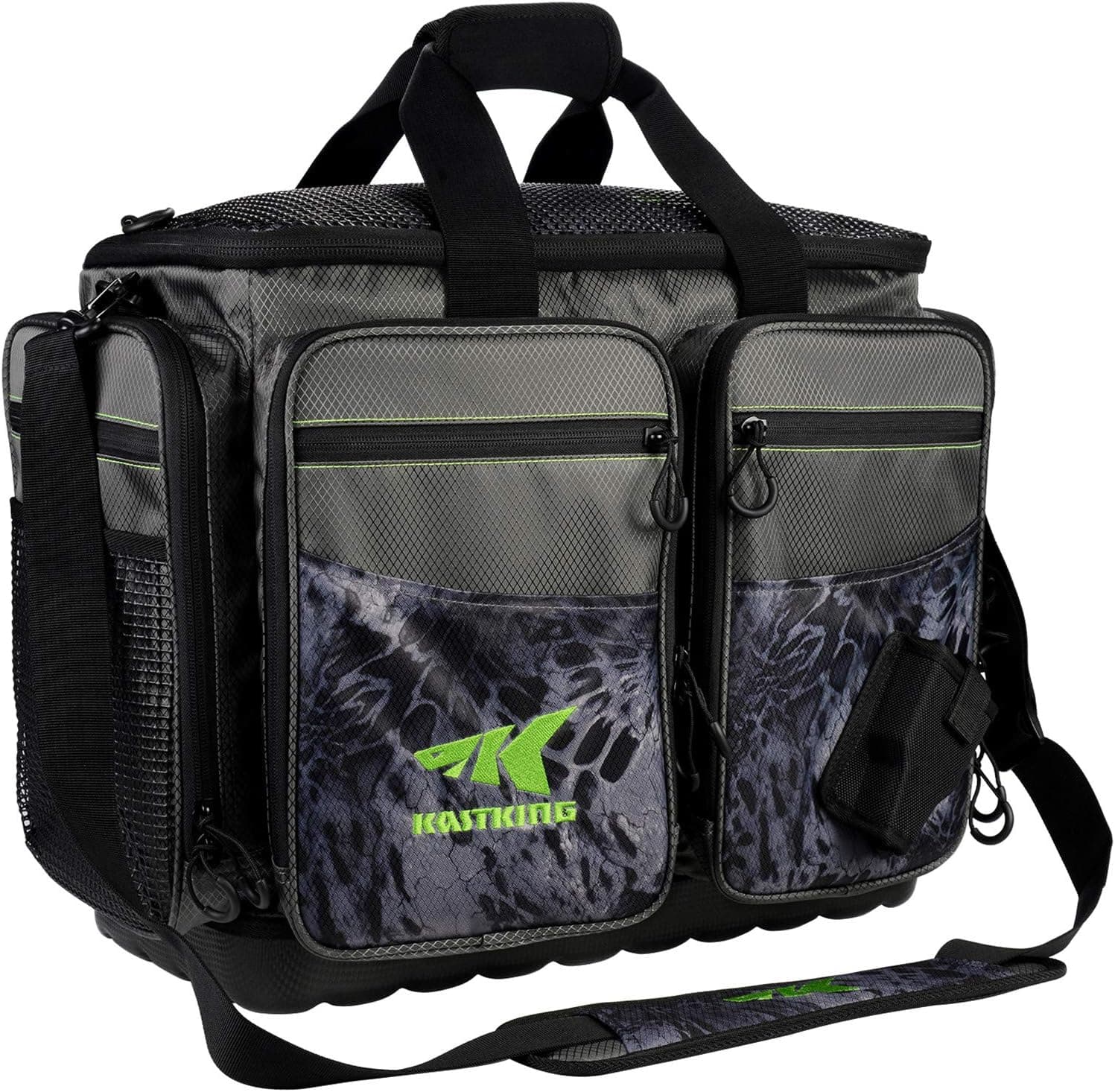 KastKing Lunker Saltwater Resistant Fishing Tackle Bag, Large, Blackout