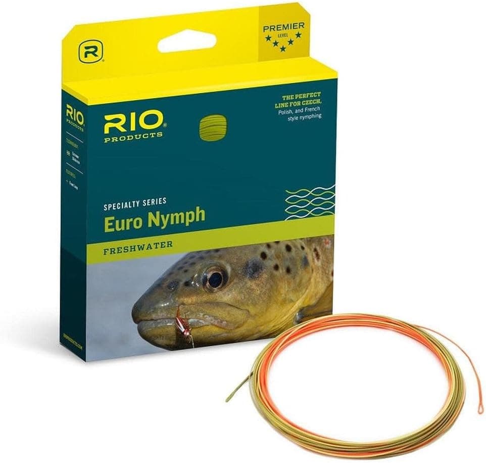 RIO Products Euro Nymph Shorty Fly Line #2-5 20ft Floating Orange/Sage/Olive