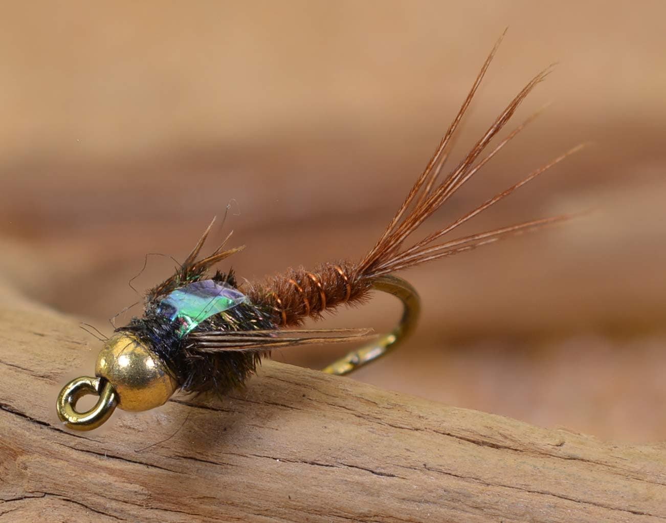 Tungsten Bead Head Flash Back Pheasant Tail Mayfly Nymph Fly - 1 Dozen Flies
