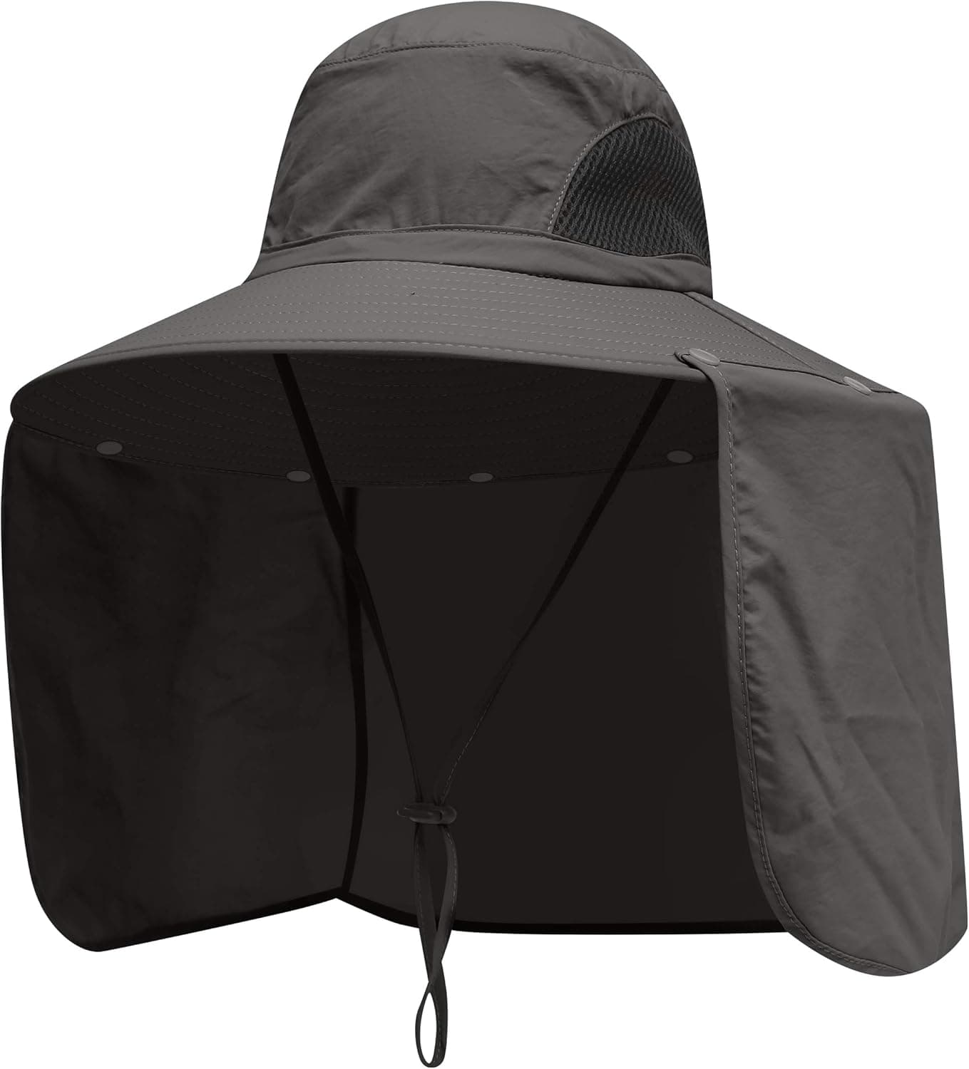 Sun Blocker Outdoor Sun Protection Fishing Cap with Neck Flap Large Brim