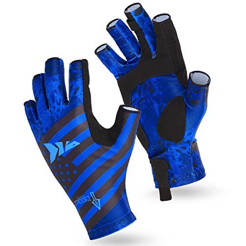 KastKing Sol Armis UPF50+ Fingerless Fishing Gloves, Men and Women