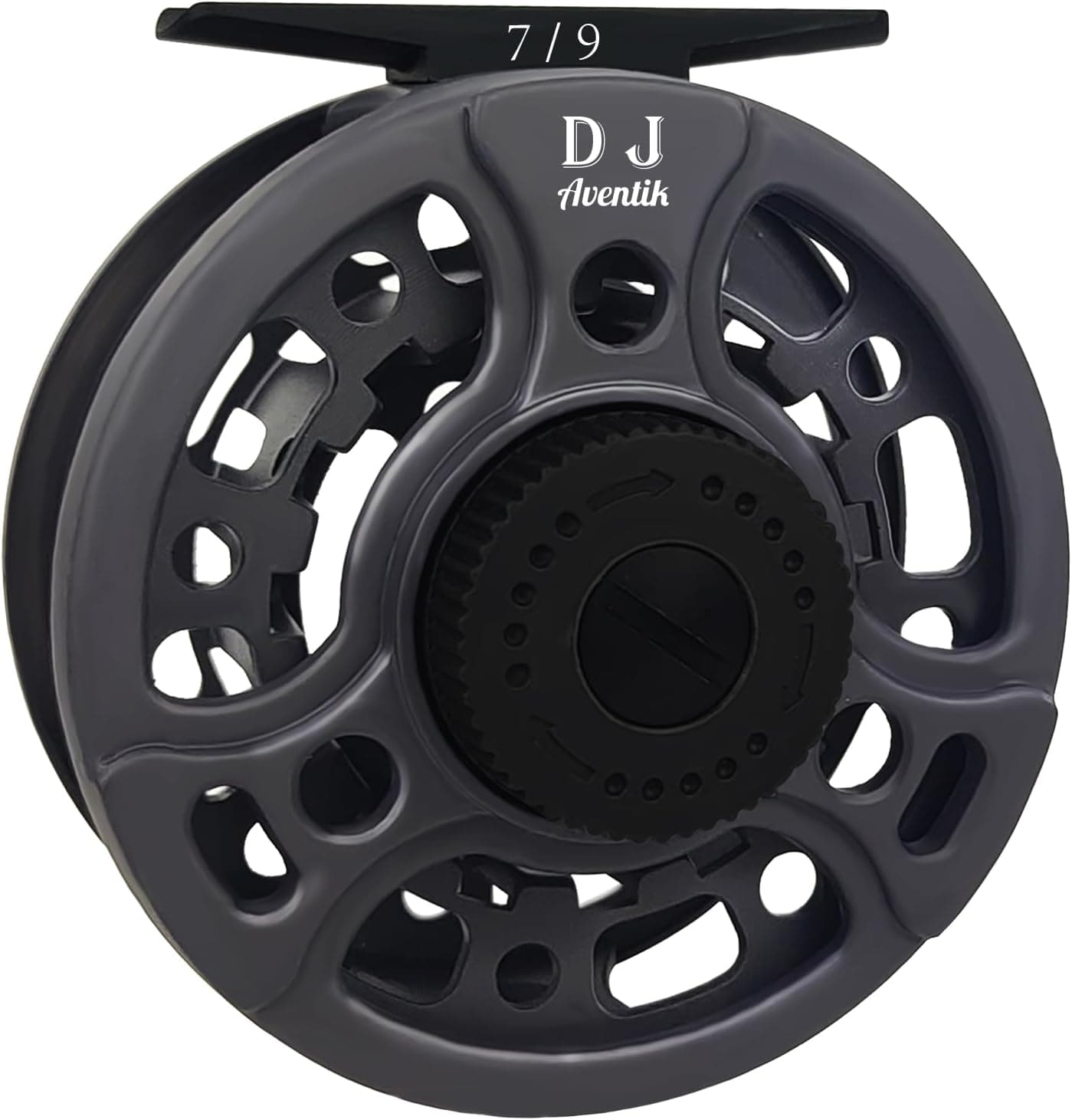 Aventik DJ Fly Reel Super Large Arbor Fly Fishing Reel Fresh and Salt Water Aluminum (Black 3/5)