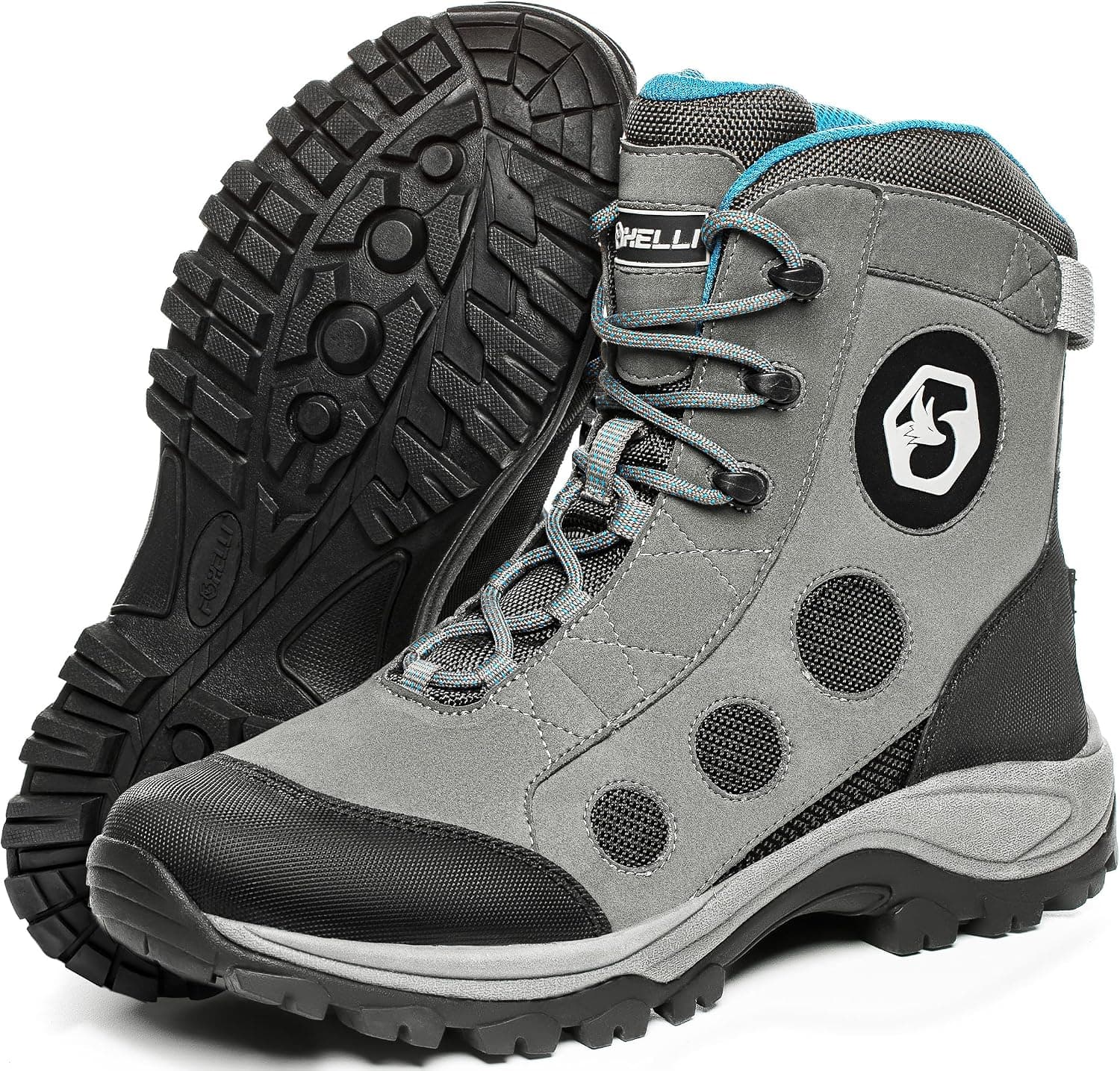 Foxelli Wading Boots - Lightweight Fly Fishing Boots for Men, Rubber Sole Wading Shoes