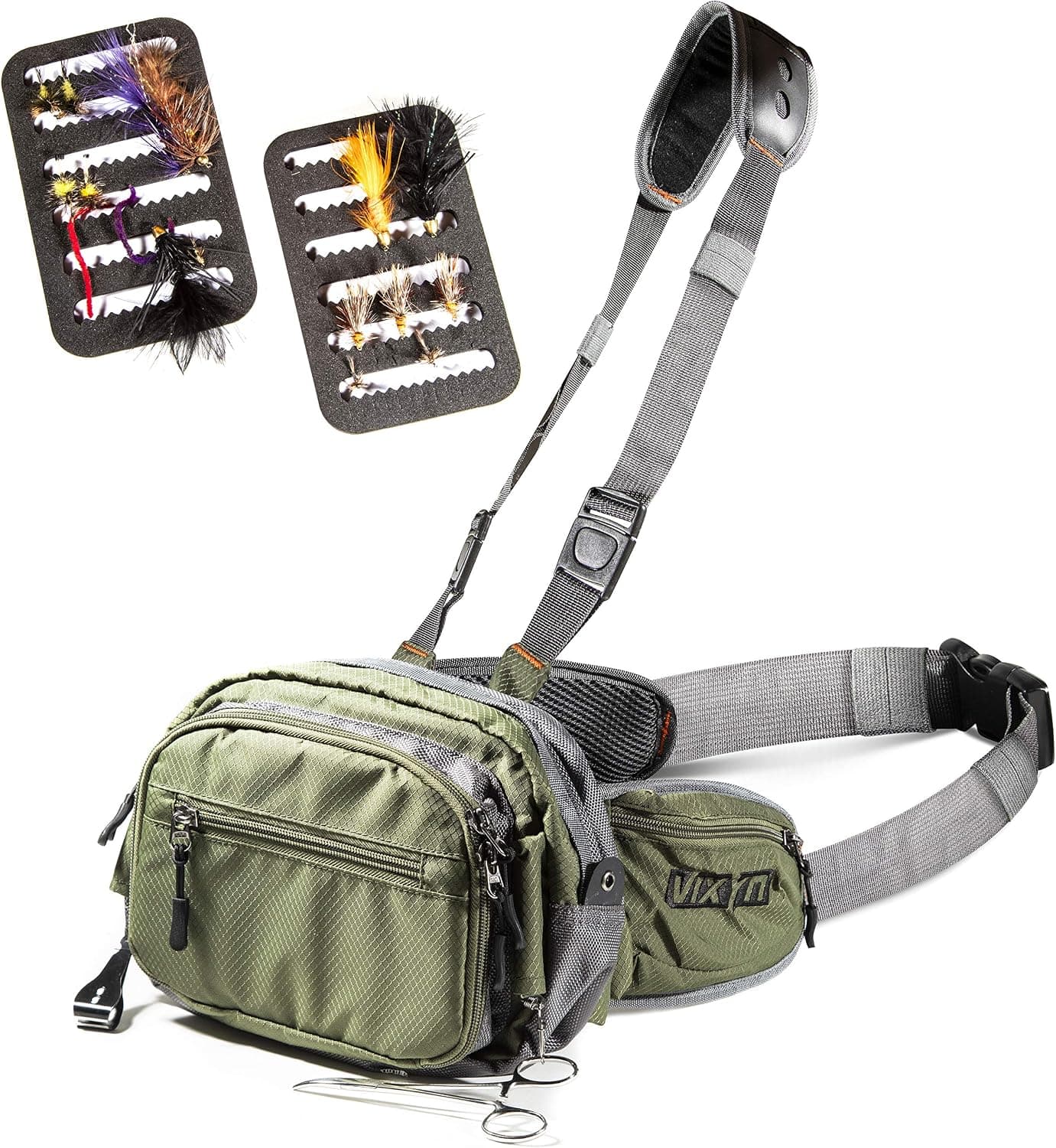 VIXYN Fly Fishing Chest Pack and Waist Pack - Lightweight Tackle Storage Hip Bag