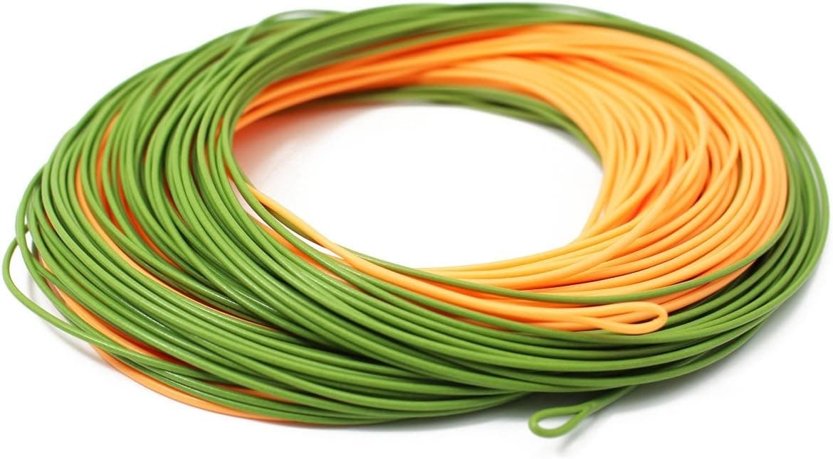 Tigofly 100FT Weight Forward Floating Fly Fishing Line - Double Color 2 Welded Loops