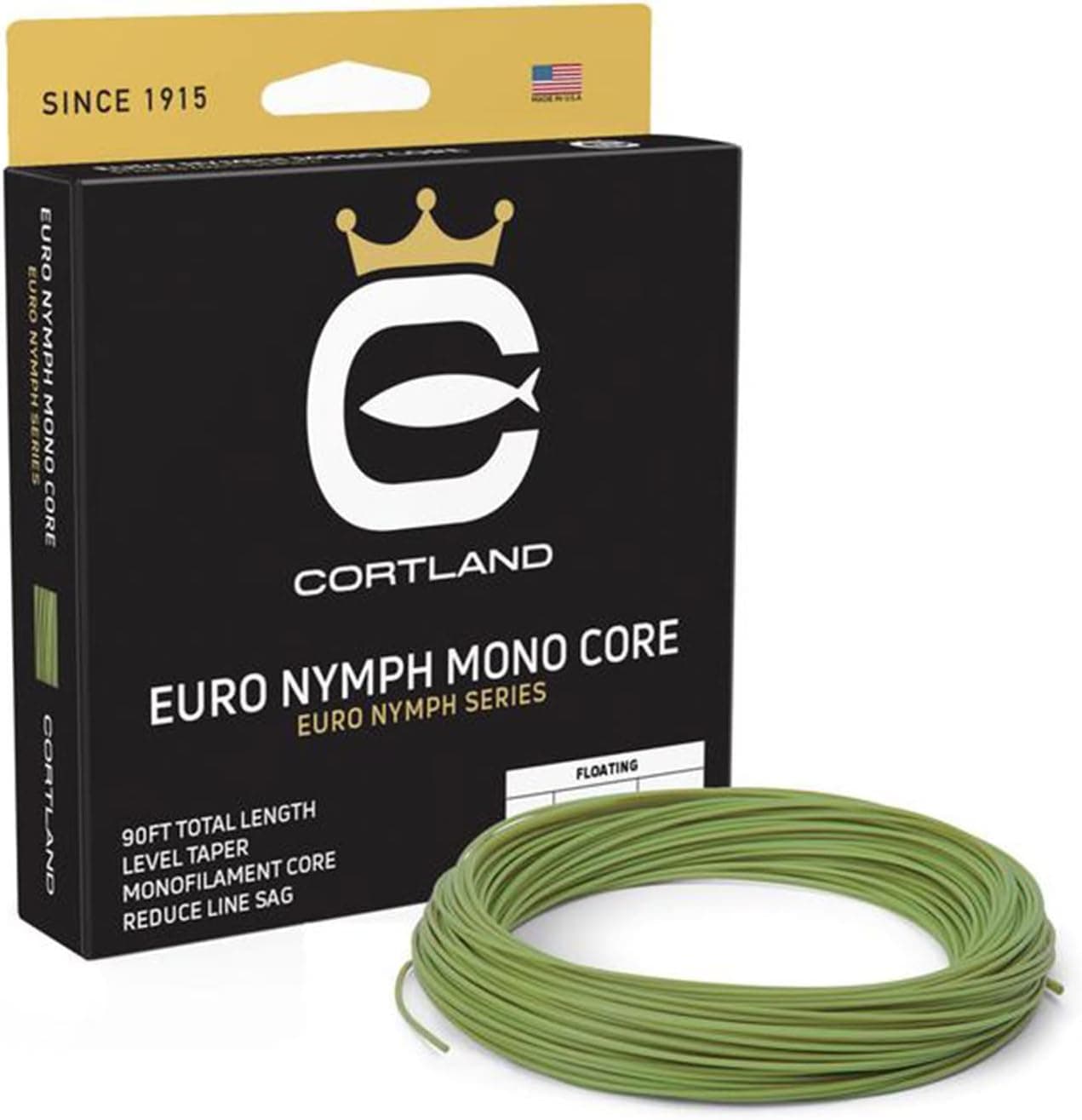 Cortland Euro Nymph Mono Core Fly Line Level .022