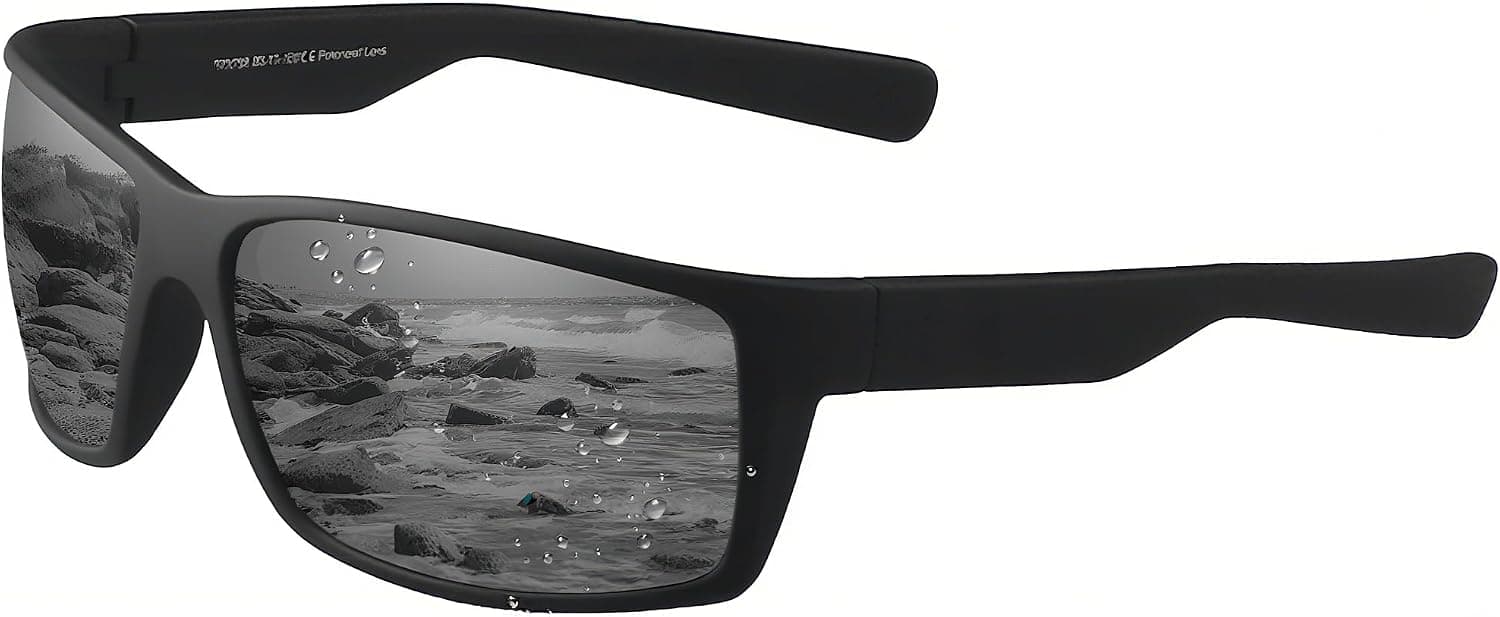 JIANGTUN Floating Polarized Fishing Sunglasses with Strap for Men Women