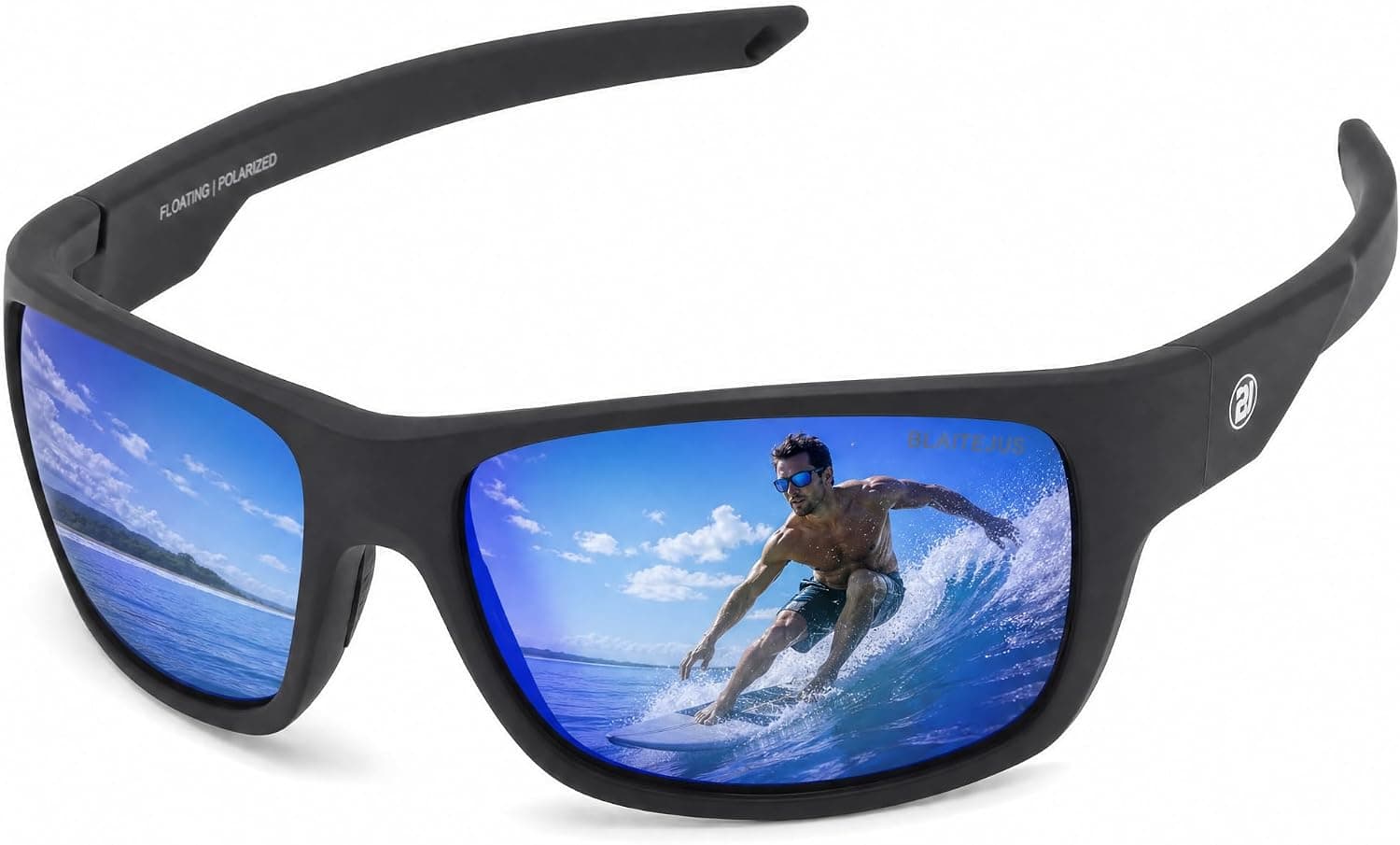 BLAITEJUS Floating Polarized Fishing Sunglasses UV400 Lightweight TPX Buoyant Frame