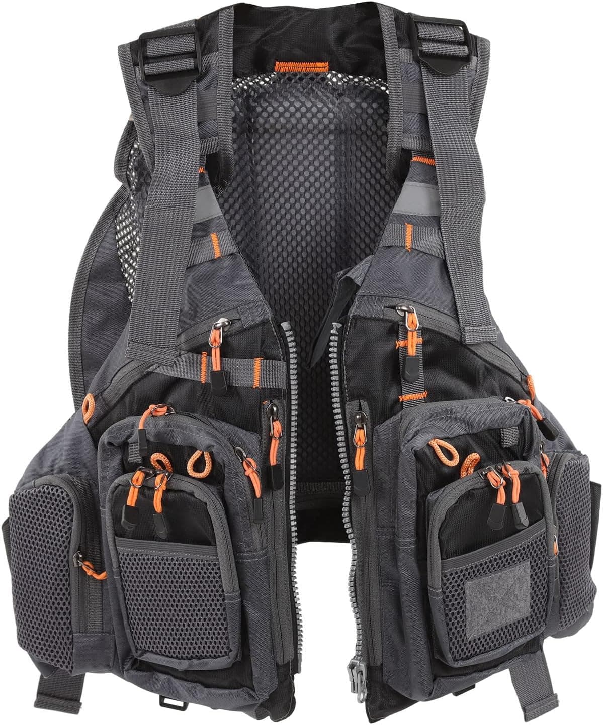 Fly Fishing Vest for Men and Women, Adjustable Quick Dry Multi Pocket Waistcoat with Breathable Mesh