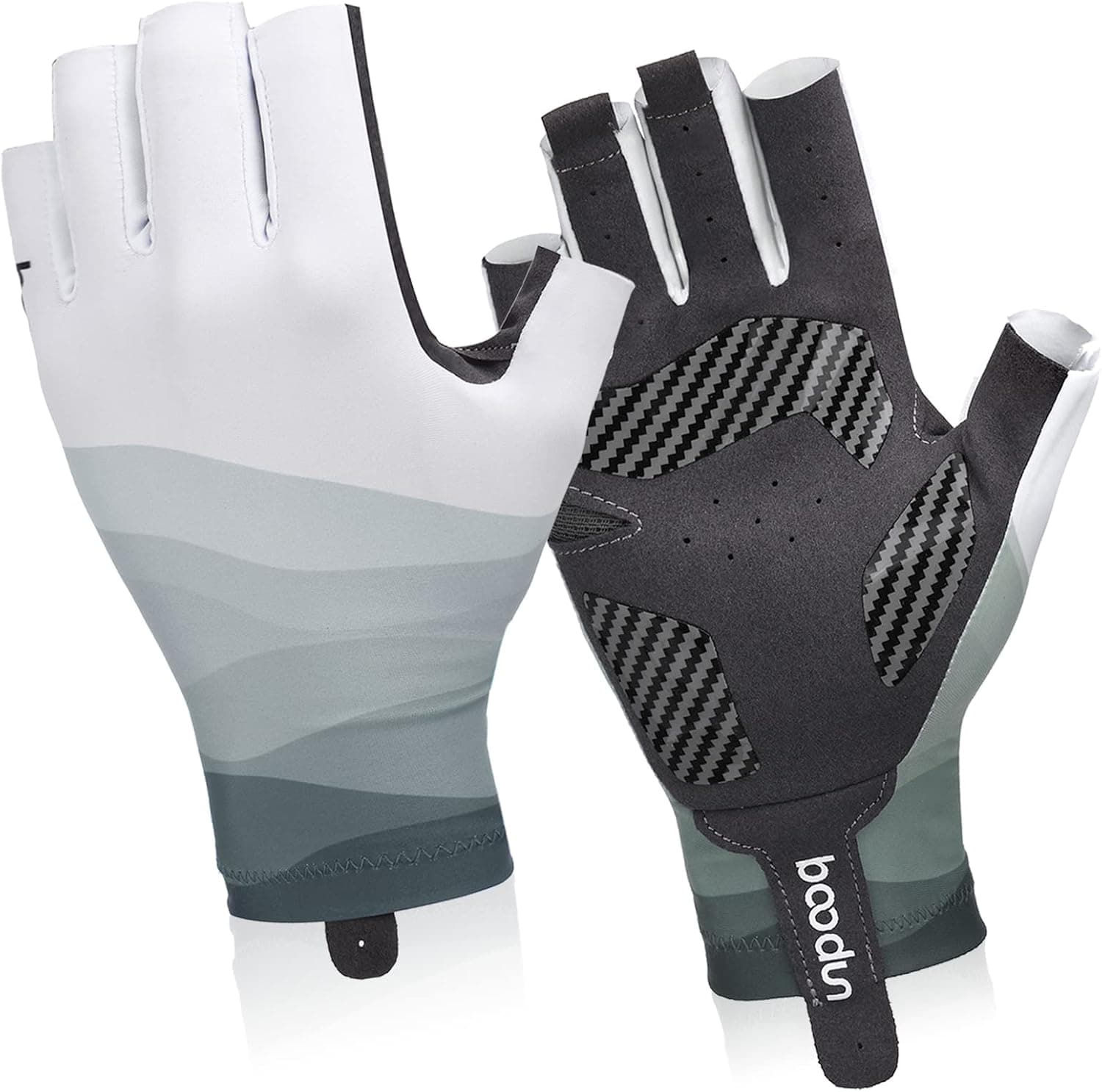 BRILISLE Fishing Gloves UPF 50+ Lightweight Fingerless Sun Protection Gloves