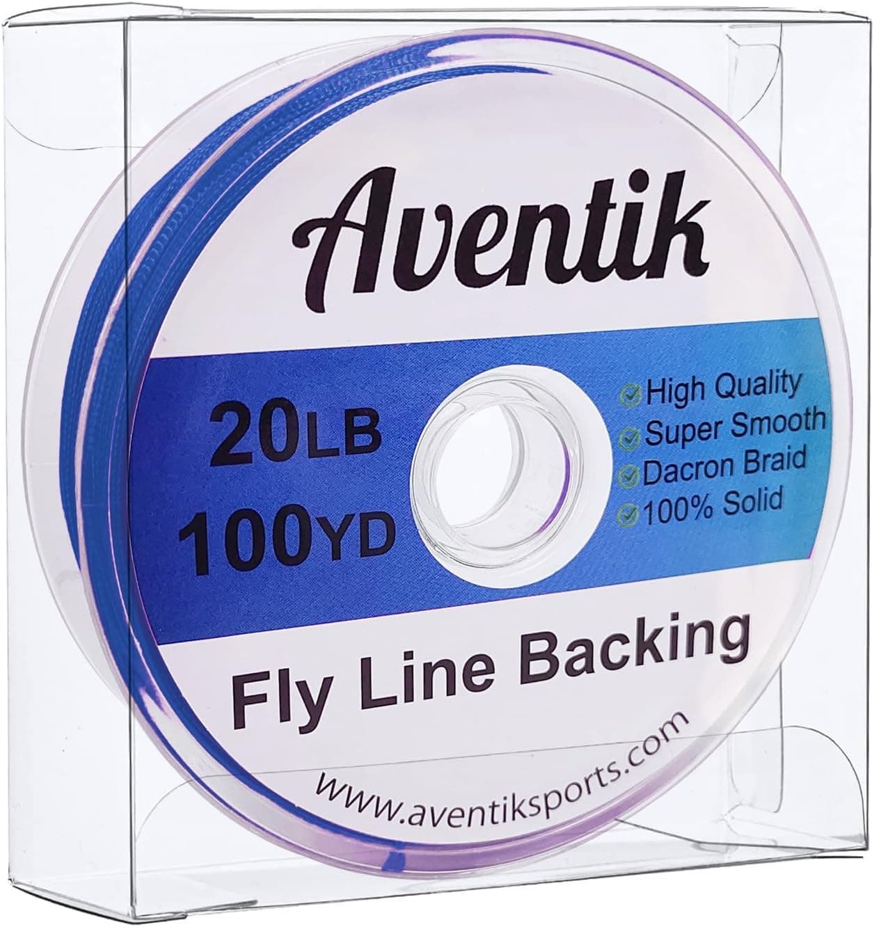 Aventik Dacron Braided Fly Line Backing for Fly Fishing Trout 20LB 100 Yard Blue