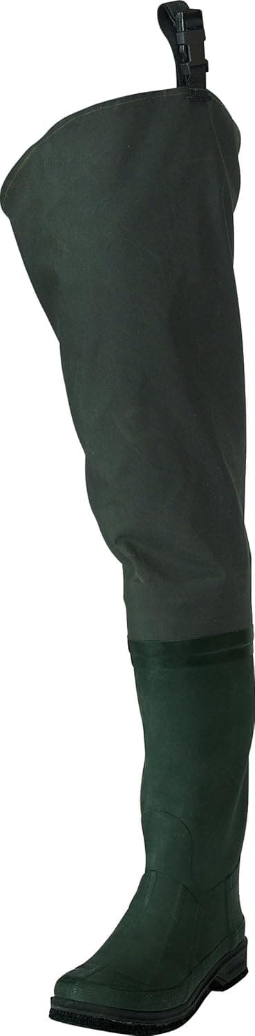 FROGG TOGGS Cascades 2-ply Poly/Rubber Waterproof Fishing Bootfoot Hip Wader, Cleated or Felt