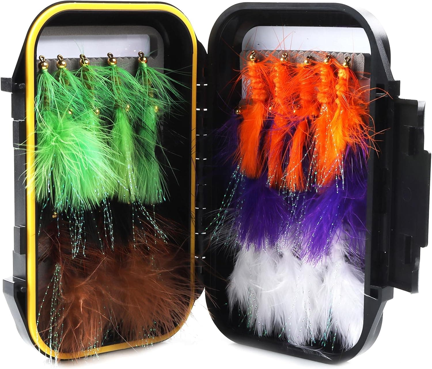 Wooly Bugger Streamer Flies Assortment Kit with Fly Box for Trout Bass Panfish Salmon Steelhead (30Pcs)