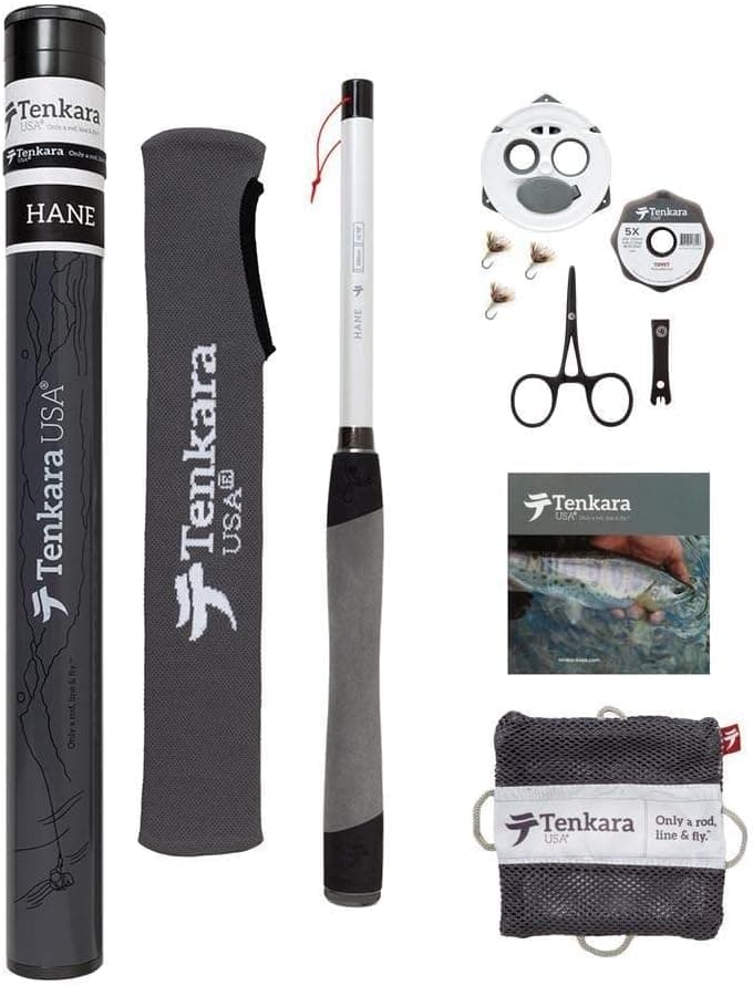 Tenkara USA HANE Rod Complete Starter Kit - Super Compact Carbon Fiber Telescopic