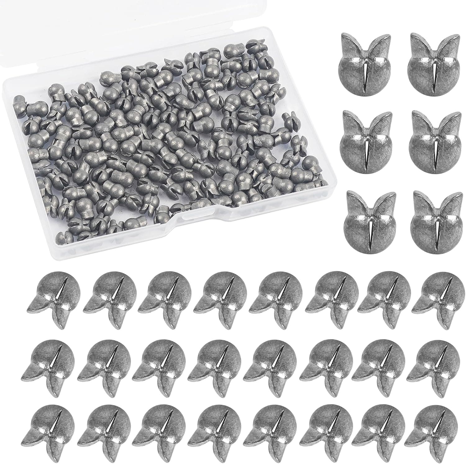 Split Shot Fishing Weights Sinkers, Removable Round Clip On Weight, 0.8g 100pcs