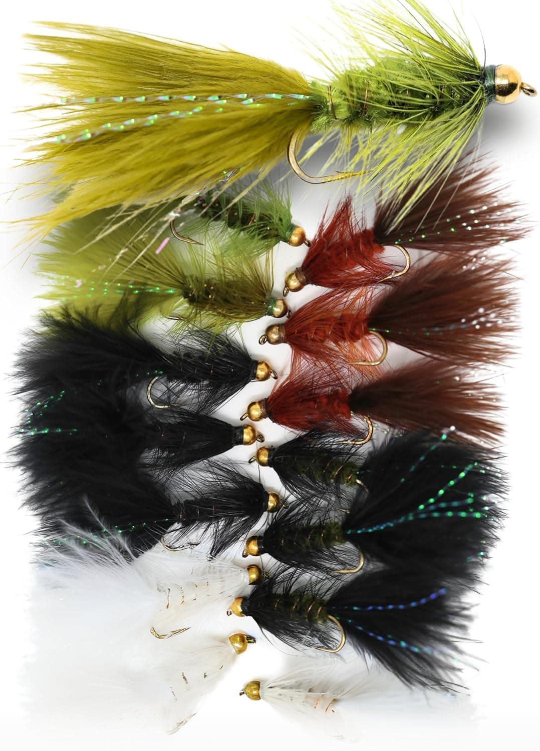 The Fly Crate Woolly Bugger Flies for Trout Fly Fishing Assortment - Streamer Flies 6 Pack