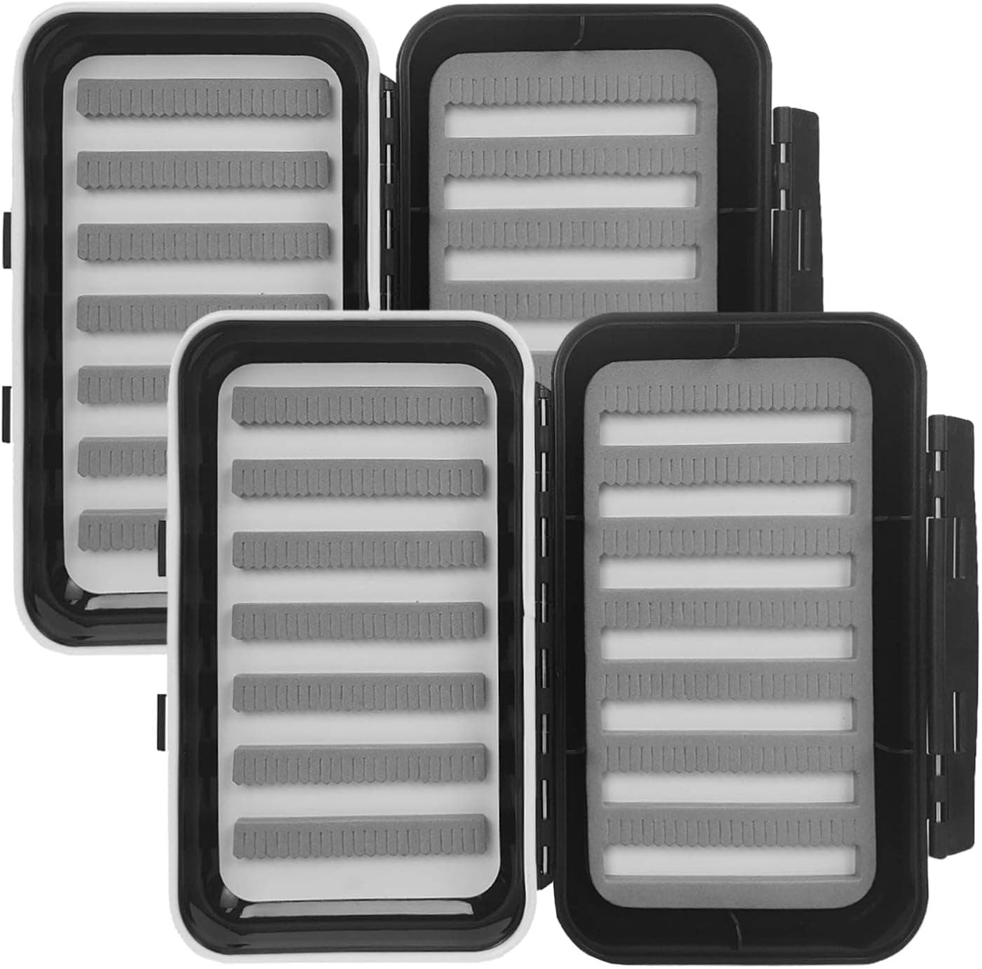 Aventik Fly Fishing Box Waterproof Double Sided Slit Foam, Small 2PC
