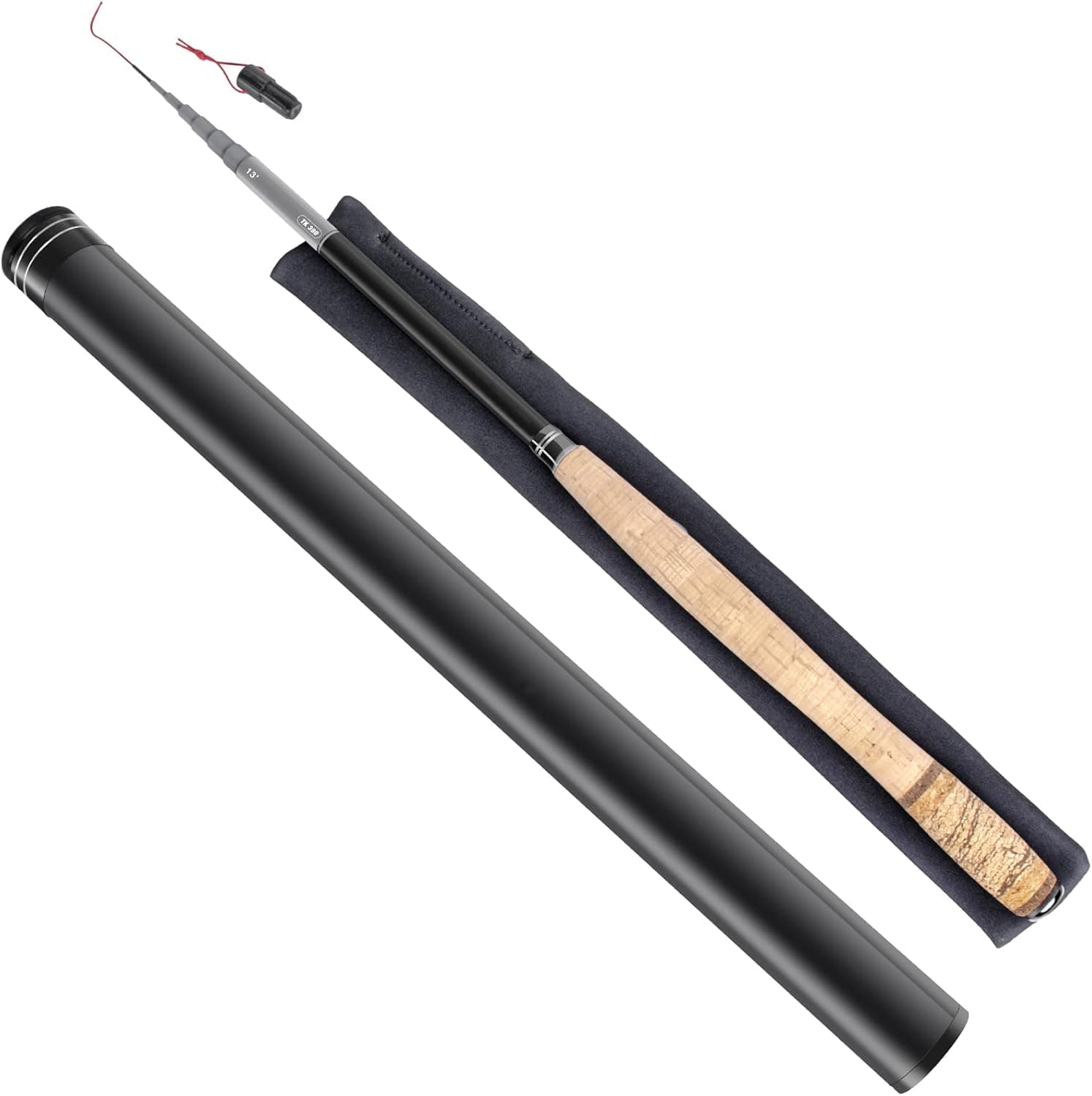 Pure Tenkara Rod 12FT9IN 3.9M 10 Segments Telescopic Fly Fishing Rod 30T Carbon Fiber with Carrying Case