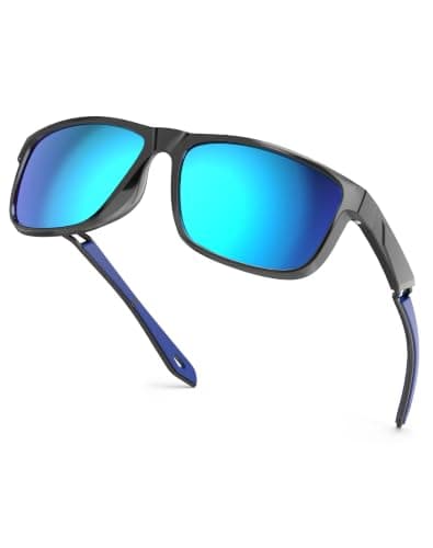 OUKEMAX Polarized Fishing Sunglasses for Men Women, 18g Ultra-Light Sports Glasses to See Fish in Water, Cycling Driving Golf