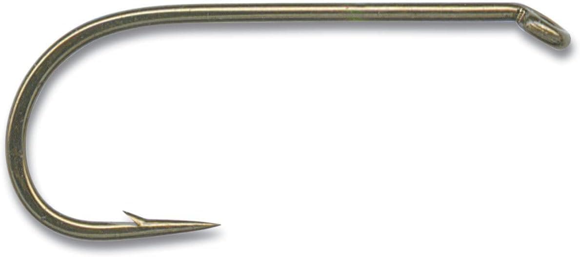 Mustad Dry Fly Hook 94840 Standard Forged Down Eye (25 Pack), Bronze