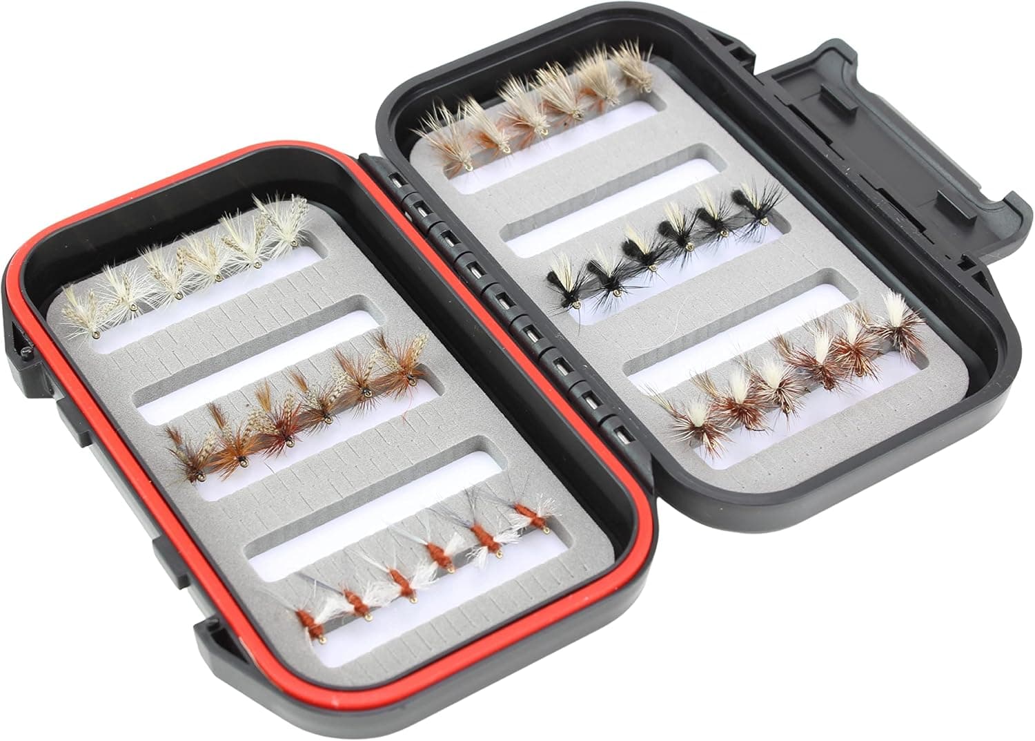 Wild Water Fly Fishing Dry Fly Assortment, 36 Flies with Small Fly Box, Size 12 and 14