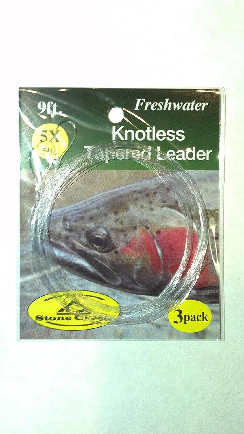 Stone Creek Knotless Tapered Leader 9ft 5X 3 Pack