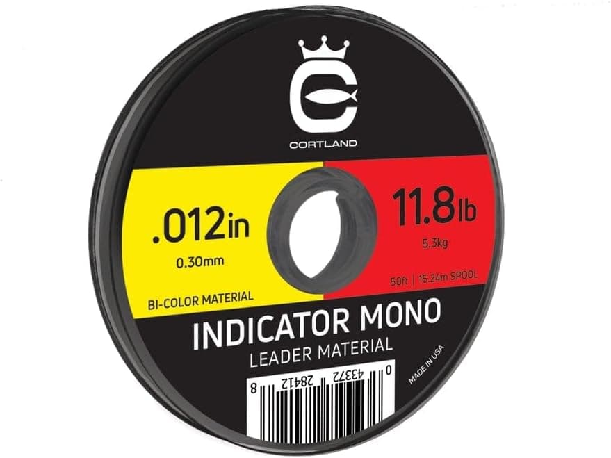 Cortland Indicator Mono Leader Material Bi-Color Red/Yellow .006in 5.5lb 50ft