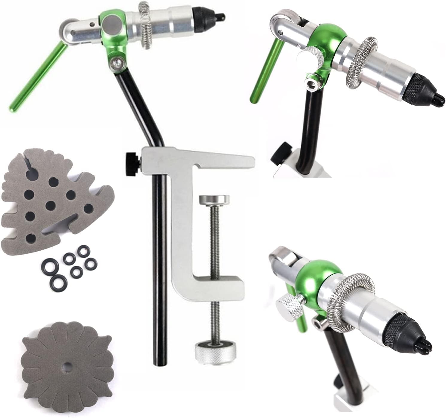 Maxcatch Rotary Fly Tying Vise - Alloy Travel Vise (TVC Green Fly Vise)
